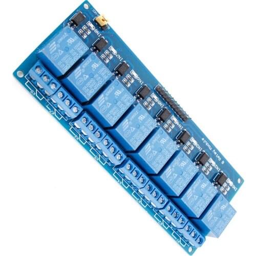 8 channel relay module with optical coupling isolation PLC control panel 5v optional low level trigger SRD-05VDC-SL-C