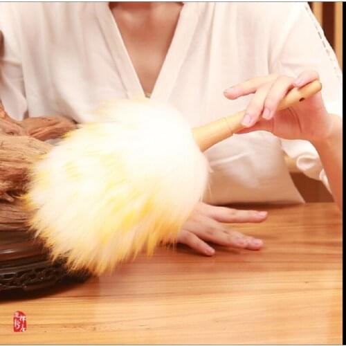 Australian Wool Removes Dust and Does Not Shed, Retractable Cleaning Chicken Feather Sweeping Dusting Duster Ceiling Brush