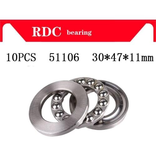 Free shipping 10pcs 51106 30mm x 47mm x 11mm High quality Axial Ball Thrust Bearing 8106 30*47*11 MM Factory sales
