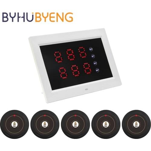 BYHUBYENG Wireless Call Waiter Button Bell Service Equipment Attention The Customer Ristorante Kolejka Paging System