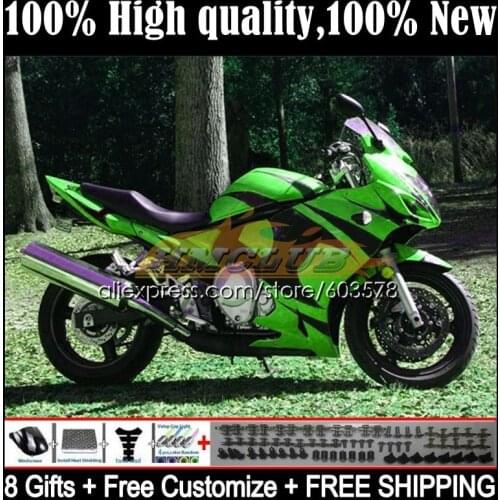 GSX650F For SUZUKI KATANA GSXF 650 08 09 10 11 12 13 14 15CL.125 GSXF650 2008 2009 2010 2011 2012 2013 2014 Fairing Green flames