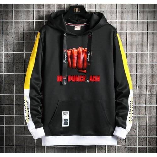 Anime ONE PUNCH-MAN Hoodie women men Popular Harajuku Hoodeds Pullover Streetwear Casual Fake Two-Piece jacket coat