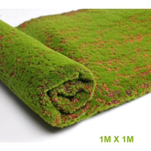 100*100cm Artificial Moss Fake Green Plants Moss Grass Mat For Home Decor