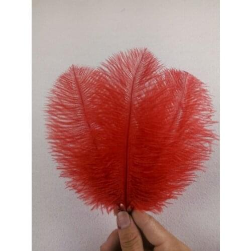 10 pcs quality red ostrich feathers, 6-8inches / 15-20cm, DIY wedding decorations