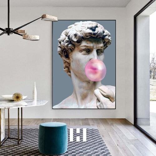 Modern Minimalist Nordic Art Canvas David Head Statue Style Picture Living Room Decoration Poster For Home Decor Wall Painting