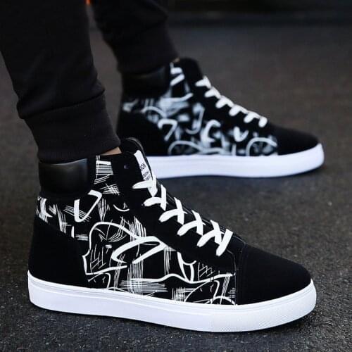 Fashion Men Shoes New Men Casual Shoes High Top Sneakers Men Vulcanized Shoes Platform Sneakers Quality Mens Sneakers