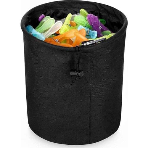 NHBR Bag Clips Linen Holder Bags Container Clothespin Holder Clothespin Storage Bag Black Bag for Clothespins
