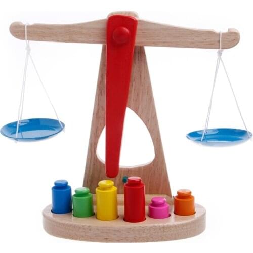 2021 New Montessori Educational Baby Early Evelopment Scale Funny Balance Game Wooden Toy