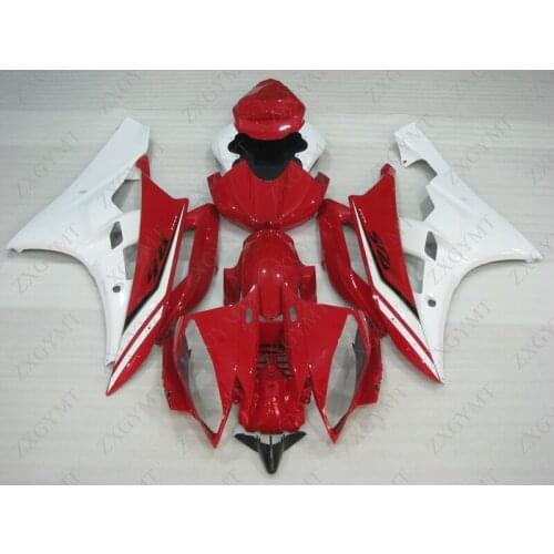 Fairings YZFR6 2006 - 2007 White Red Fairings for YAMAHA YZFR6 06 Body Kits for YAMAHA YZFR6 2006