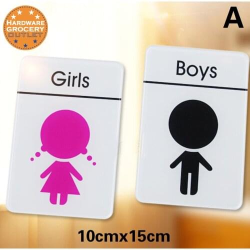 Pair Of Boy And Girl Toilet Acrylic Sign