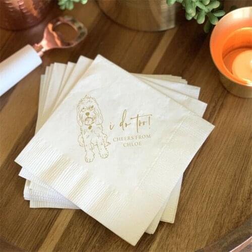 Personalized Wedding Napkins, Bridal Shower, Rehearsal Dinner, Engagement Party, Custom Bar Napkins, Custom Wedding Napkins
