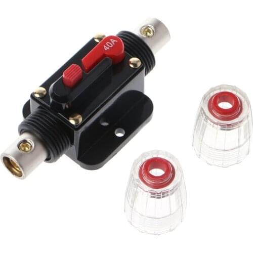 12V DC 20A-100A Car Solar Energy Inline Circuit Breaker Reset Fuse Holder