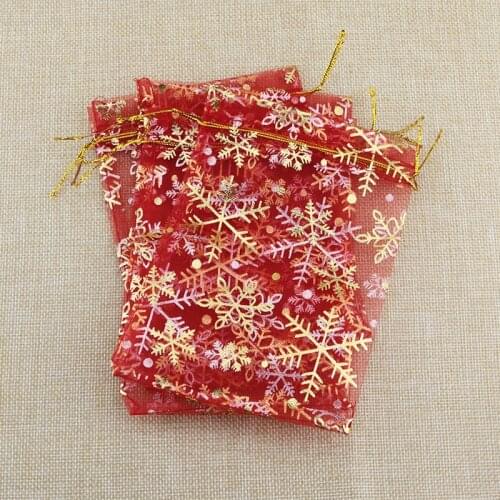 Retail 200pcs 6x8cm/2.53inchx3.15inch Red Color Jewelry Packing Drawable Organza Gift Bags Christmas Wedding Gift Bags