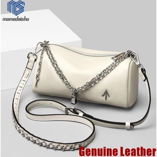 Genuine Leather Crossbody Bags For Women 2021 Trend Hand Bag Branded Trending Shoulder Chain Simple Female Luxury Handbags