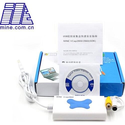 Vcap2860 Rca USB SD Capture Card S-Video+Composite Input USB SD Video Capture Box