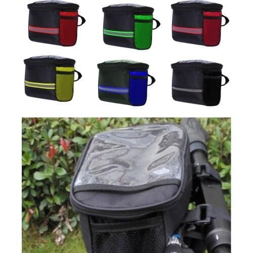 Bike Cycling Handlebar Cell Bag Tube Front Bicycle Insulated Phone Holder Basket Outdoor Pack Waterproof With Accessories