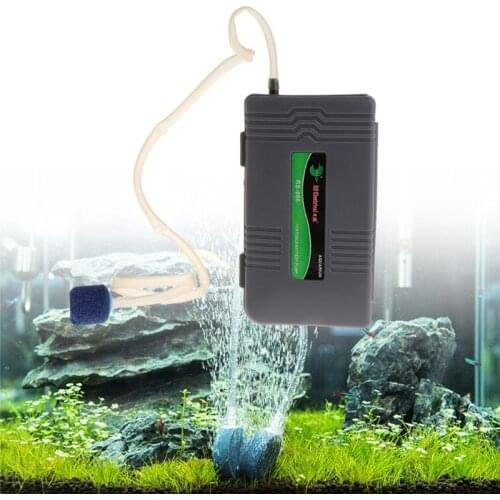 Air Pump Portable Aquarium Fish Tank Battery Powered Oxygen Aerator With Stone