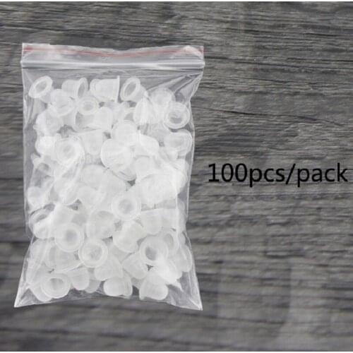 100pcs 2 Size Option Tattoo Ink Cups Permanent Makeup Eyebrow Tattoo Pigment Container Caps Disposable Tattoo Accessories