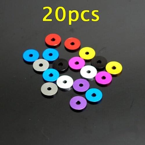 Free Shipping 20PCS Colorful Flat Washer Gasket Aluminum Alloy Spacers Spare Parts For Tamiya Mini 4WD Car 15110