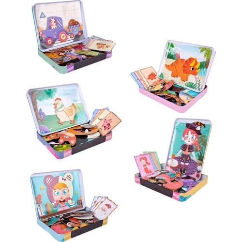 3D Wooden Puzzles Kids Cognitive Jigsaw Puzzle Wooden Toys for Children Baby Puzzle Toy Games Gift