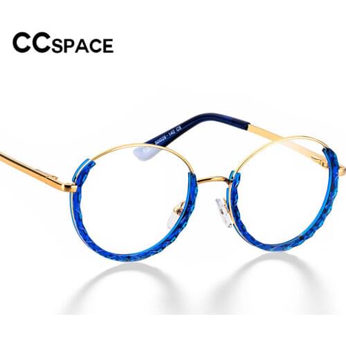 51012 Round Cat Eye Half-frame Plastic Titanium Glasses Frames Ultralight Men Women Optical Fashion Computer Glasses