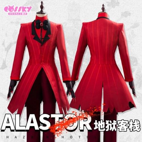 Anime Hazbin Hotel ALASTOR Red Uniforms Cosplay Costume Free Shipping F