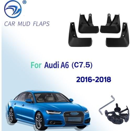 Car Mud Flaps Splash Guards Mudguards Mudflaps for Fender Accessories For Audi A6(C7) Facelift Model 2015 2016 2017 2018