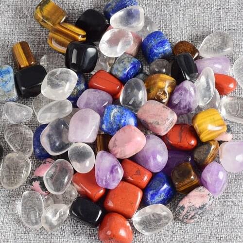 100g Tumbled Stone Beads and Bulk Mixed 7 kinds of Gemstone Rock Minerals Crystal for Chakra Healing Crystals and Gemstones