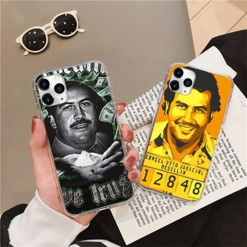 Pablo Escobar famous pattern Phone Case for iPhone 11 12 pro XS MAX 8 7 6 6S Plus X 5S SE 2020 XR mini protective custom cover