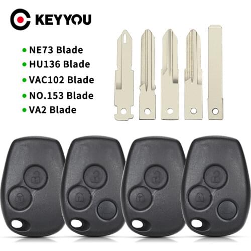KEYYOU For Renault Car Key Case For Renault Megane Modus Espace Laguna Duster Logan Sandero Fluence Clio Kango
