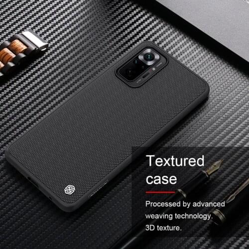 For Xiaomi Redmi Note 10 Pro Max Case NILLKIN Textured Business Nylon Fiber Material Weaving Cover For Xiaomi 10S Note 10 Case