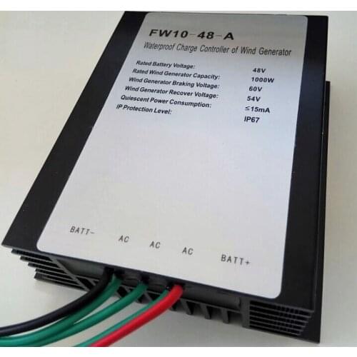 Wind Charge Controller 1000w 48v 24v AC to DC for 1kw wind turbines or 1000watts permanent magnet generators