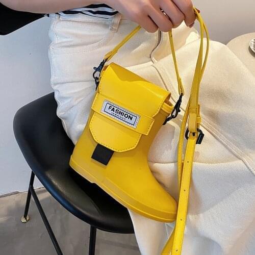 Creative Design Rain Boots Shoulder Bag Women Luxury 2021 Fashion Crossbody Bag Lady Brand PU Leather Purse and Handbag