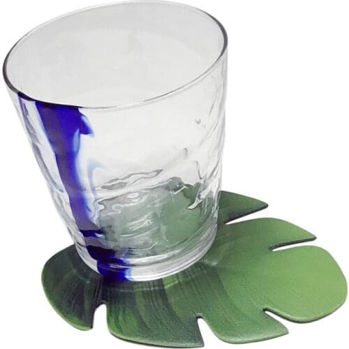 Kitchen Dining Table Mats PVC Placemat Tablecloths Simulation Tropical Palm Place Mat Home Garden Kitchen Dining Pads 2021 New