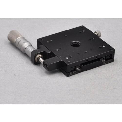 Misumi XPG80 Manual High Precision Displacement Fine-Tuning Stage Optical Stroke Plus or minus 12.5mm Platform Aluminum