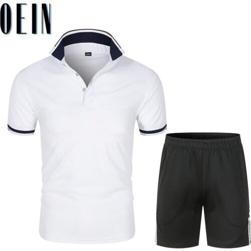 Summer Mens Tracksuit Casual 2021 New Cotton Short-sleeved Polo Shirt+Shorts 2 Pcs Jogger Sets Men Sweat Suits Casual Tops Male