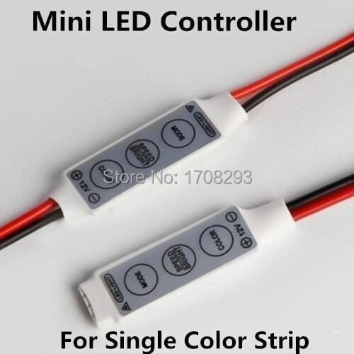 New Cheap Mini RGB Controler Dimmer Switch For 5050 3528 SMD LED Lights Strip DC 12V 20pcs Easy to use, easy to operate