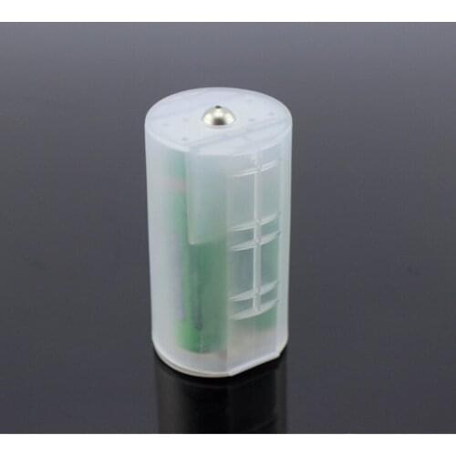 Excellent Quality 1PC 2 AA To D Size Battery Holder Conversion Adapter Switcher Converter Case White Wholesale Price