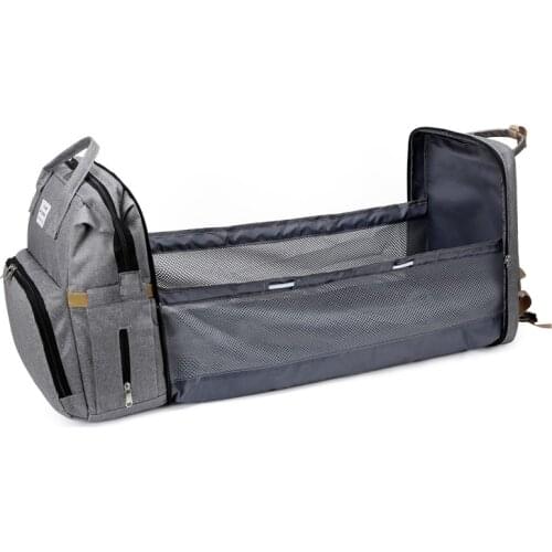 Portable Folding Crib Diaper Bag Multi-Function Large Capacity Baby Backpack Diaper Bag Baby Stroller Organizer Bag