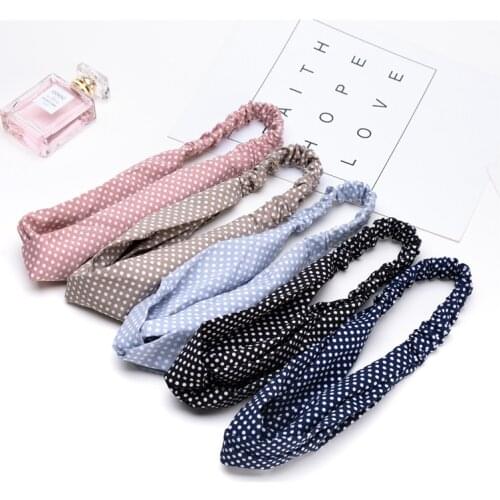 New Design Wave Point Women Headbands Fashion Dot Girls Headwear