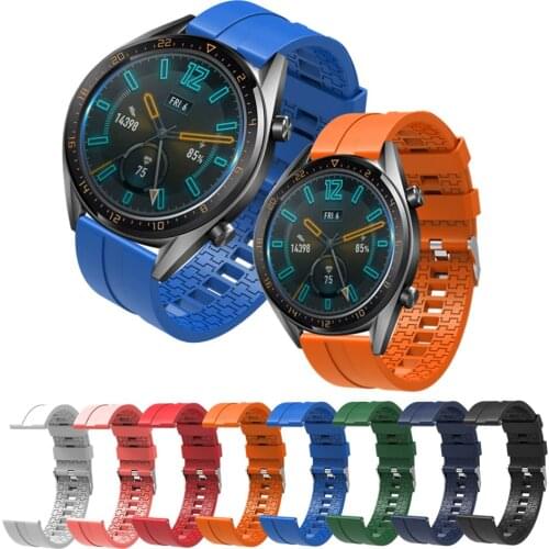 Sport Watch Band Strap For Huawei Watch GT 2 46mm 42mm Wristband Silicone 20/22mm Strap For Garmin Vivoactive 3 4 Bracelet