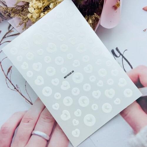 DIY 3D Back Glue Adhesive Embossment Nail Stickers Cubic Love Heart Dry Nail Decals Women Girls Manicure Nail Art Party Gifts