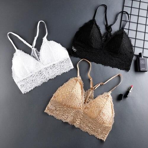 Sexy Bra Women Lace Bralette Sexy Lingerie Underwear Wireless Padded Seamless Bra Ultra Strap Padded Bras for Women