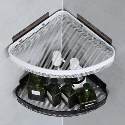 Mesh Bathroom Corner Storage Holders Multifunctional Shower Spice Holder Shelf Organizer Lightweight Tray Storage Rack