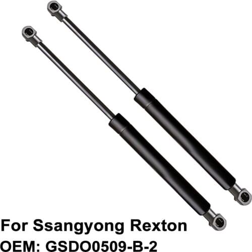 Tailgate Boot Gas Spring Strut Lift Cylinder Support GSDO0509-B-2 GSDO0510-B-2 for Ssangyong Rexton 2002 to 2016 (pack of 2)
