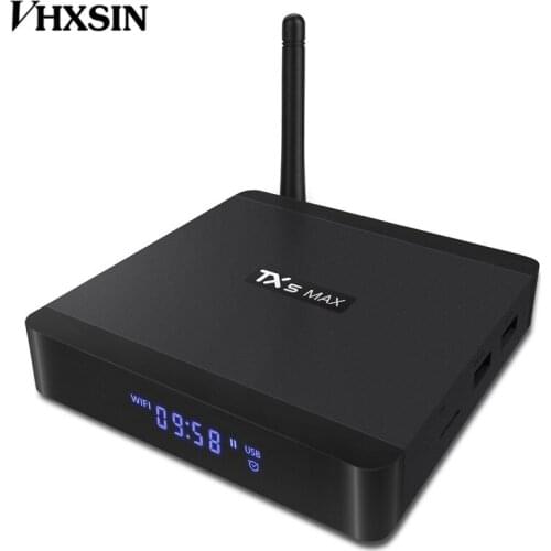 VHXSIN 10PCS/LOT TX5 Max TV Box Android 8.1 Amlogic S905X2 4GB LPDDR4 32GB EMMC 2.4GHz 5GHz WiFi BT4.2 Support 4K H.265 Set