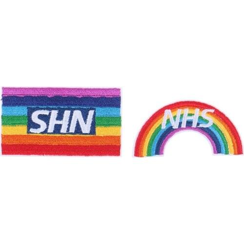 1pc Nhs Rainbow Thank You Sew On Patch Badge 2020 Uk Support Pride Iron On