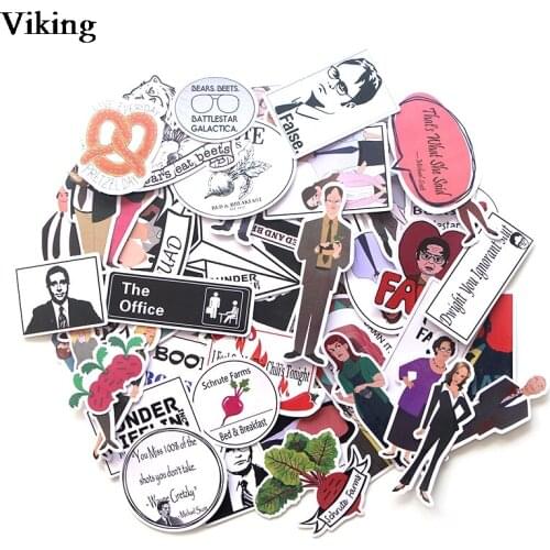 10sets/lot The Office Stickers 46 Pcs/set Waterproof Stickers Refrigerator Luggage Laptop Sticker PVC Skateboard Stickers G0172