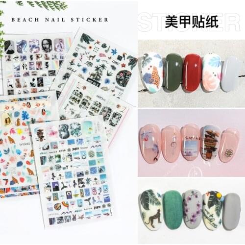 3d nail sicker Newest WG690 mermaid design Japan style DIY nail decal Decoration tips