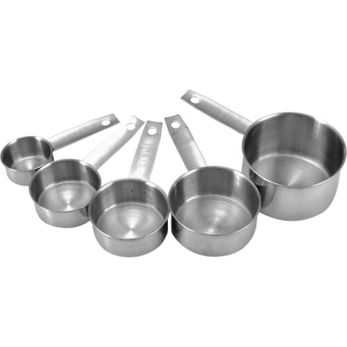 5pcs/set Stainless Steel Measuring Cups Kitchen Measuring Spoon Scoop Kit for Kitchen Baking Cooking Tools
